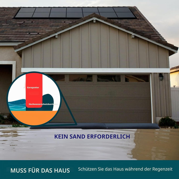 4 Stück Wasseraktivierte Hochwassersperre, 150 cm, für Haustür, Überschwemmungsbeutel ohne Sand für
