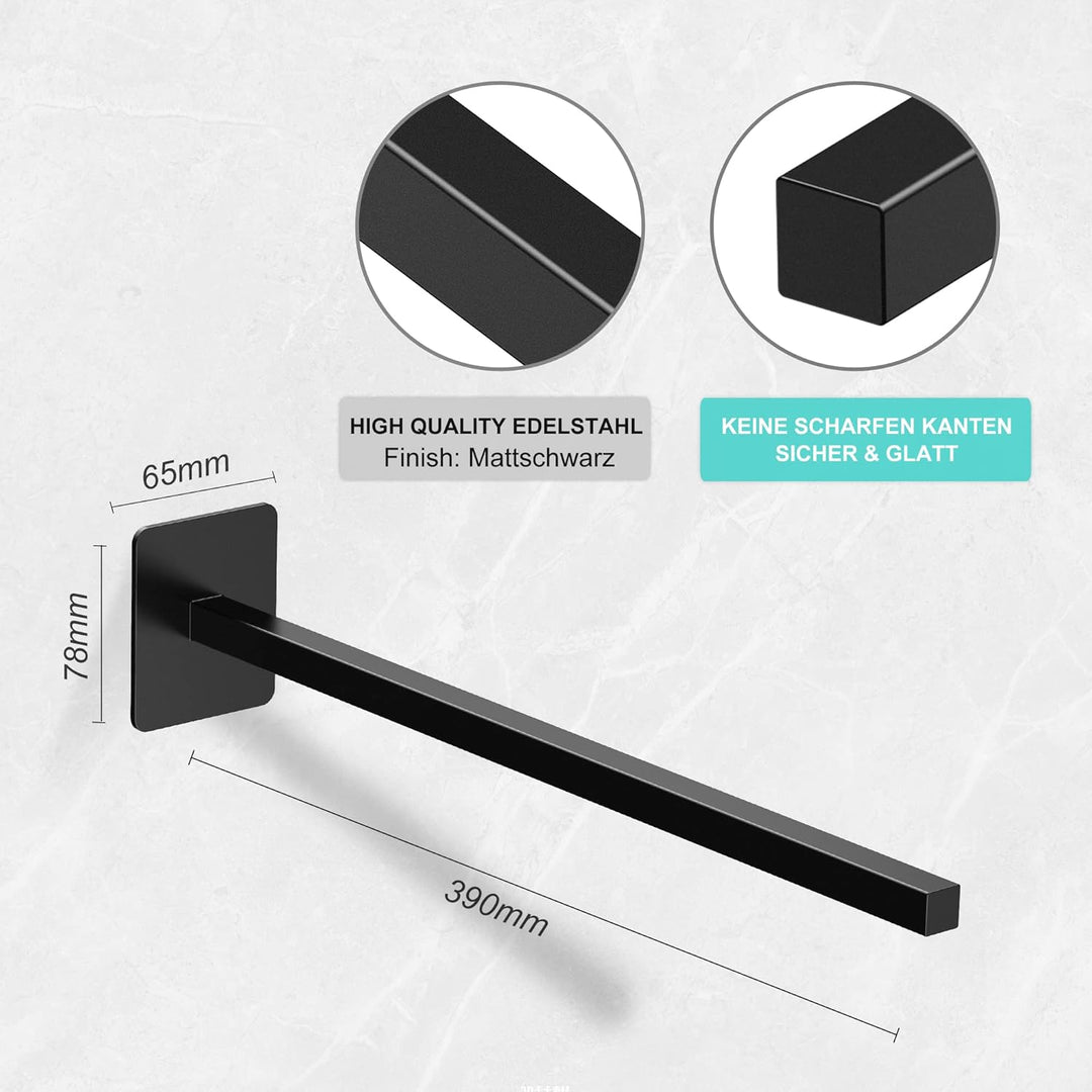 Handtuchhalter Ohne Bohren Einarmig, Bad Handtuchstange Selbstklebender, Edelstahl Habdtuchhalterung