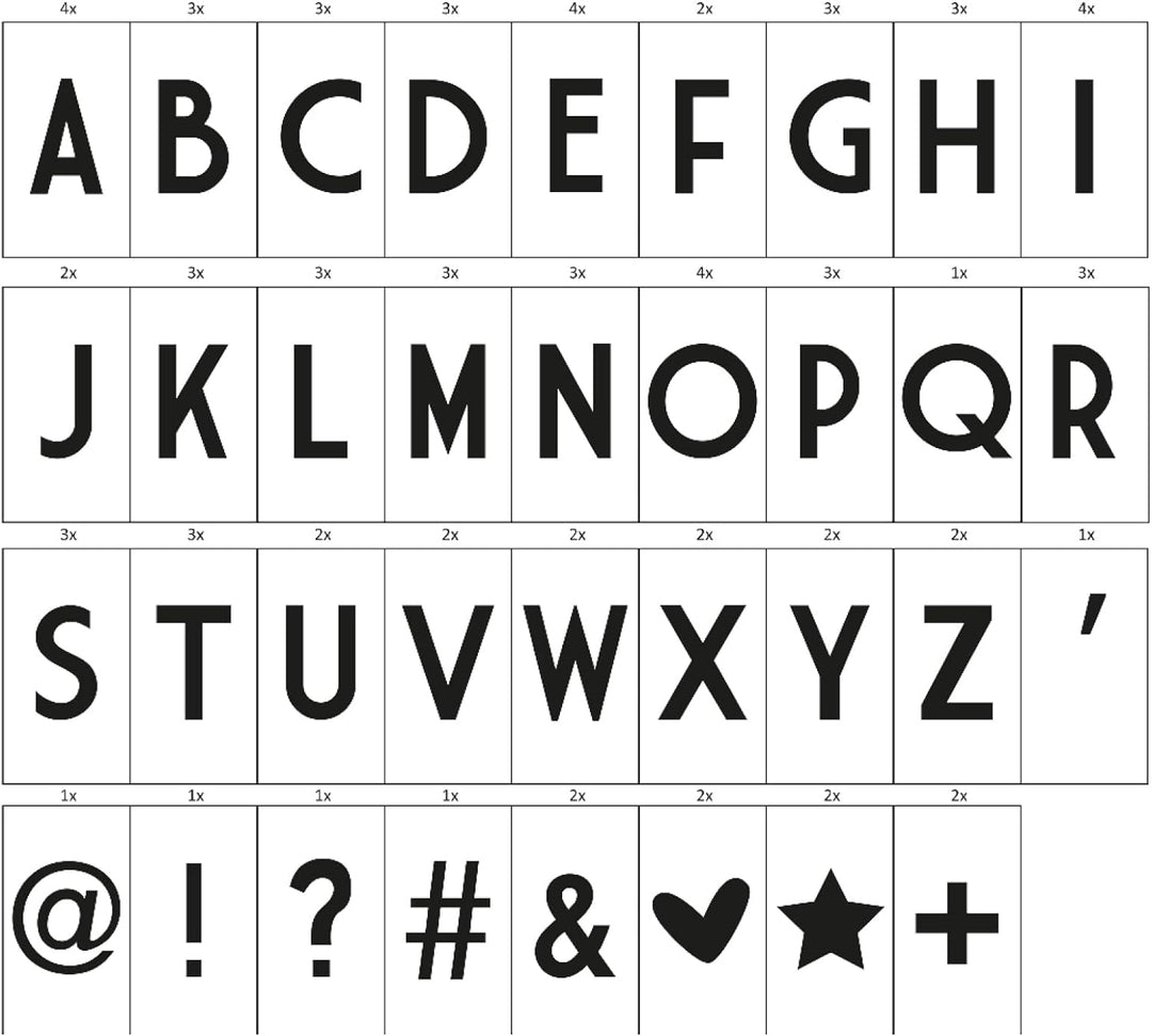 Lightbox mit buchstaben – A3 – 85 zeichen, A3
