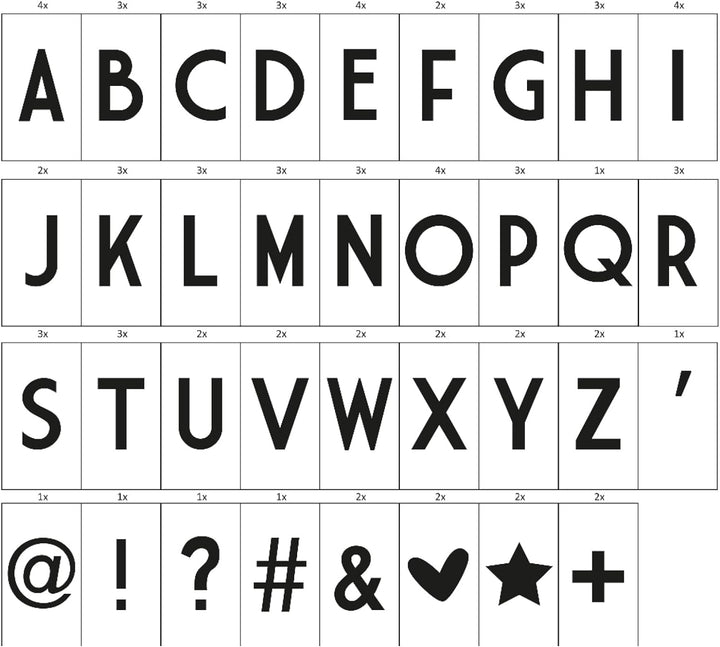 Lightbox mit buchstaben – A3 – 85 zeichen, A3