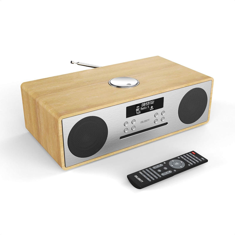 Majority Oakington DAB/DAB+/UKW-Digitalradio – CD-Player – Bluetooth – Stereo-Lautsprechersystem – F