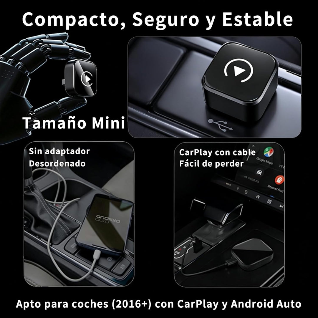 2 in 1 für Apple CarPlay & Android Auto Wireless Adapter, Car Play Adapter Auto für iPhone iOS 10+ &