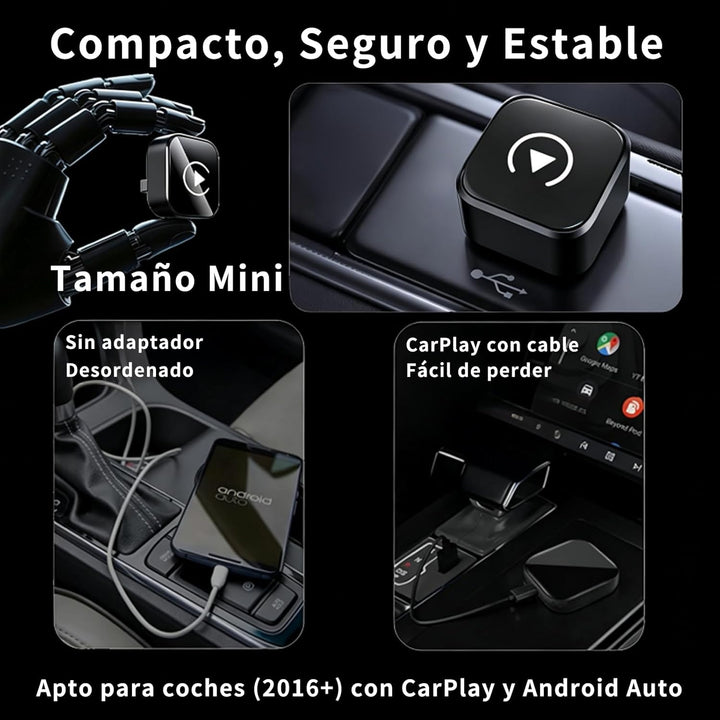 2 in 1 für Apple CarPlay & Android Auto Wireless Adapter, Car Play Adapter Auto für iPhone iOS 10+ &