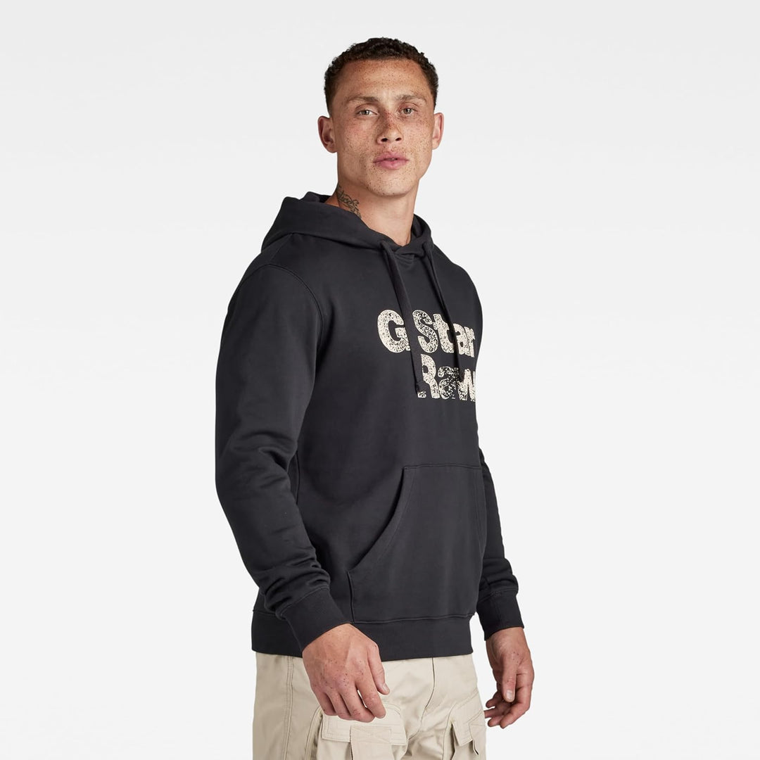 G-STAR Herren Retro Shadow Graphic Hooded Sweatshirt Sweats S Schwarz (Dk Black D24664-d390-6484), S