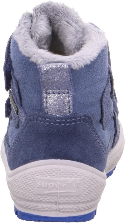 Superfit Baby-Mädchen Groovy Warm Gefütterte Gore-tex Schneestiefel 19 EU Blau Grau 8000, 19 EU Blau