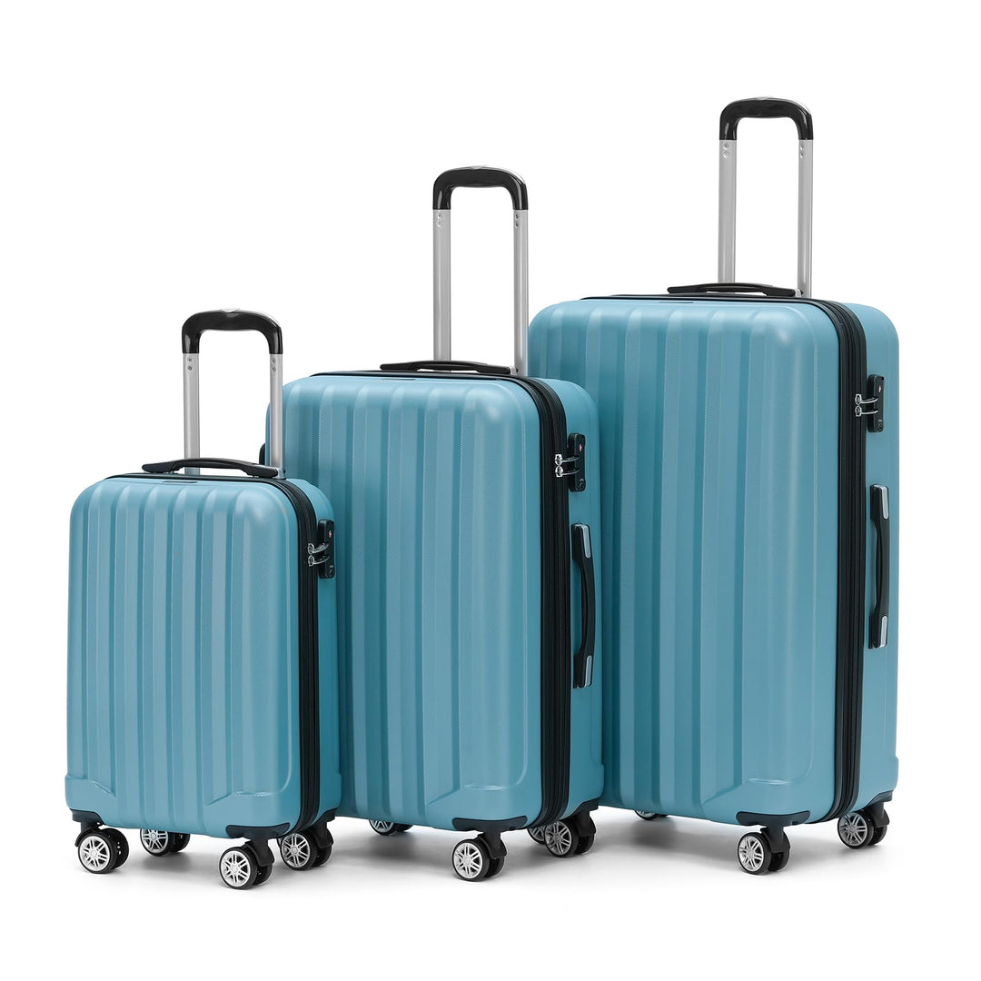 BEIBYE TSA-Schloss 2080 Zwillingsrollen 3 TLG. Reisekofferset Koffer Kofferset Trolley Trolleys Hart