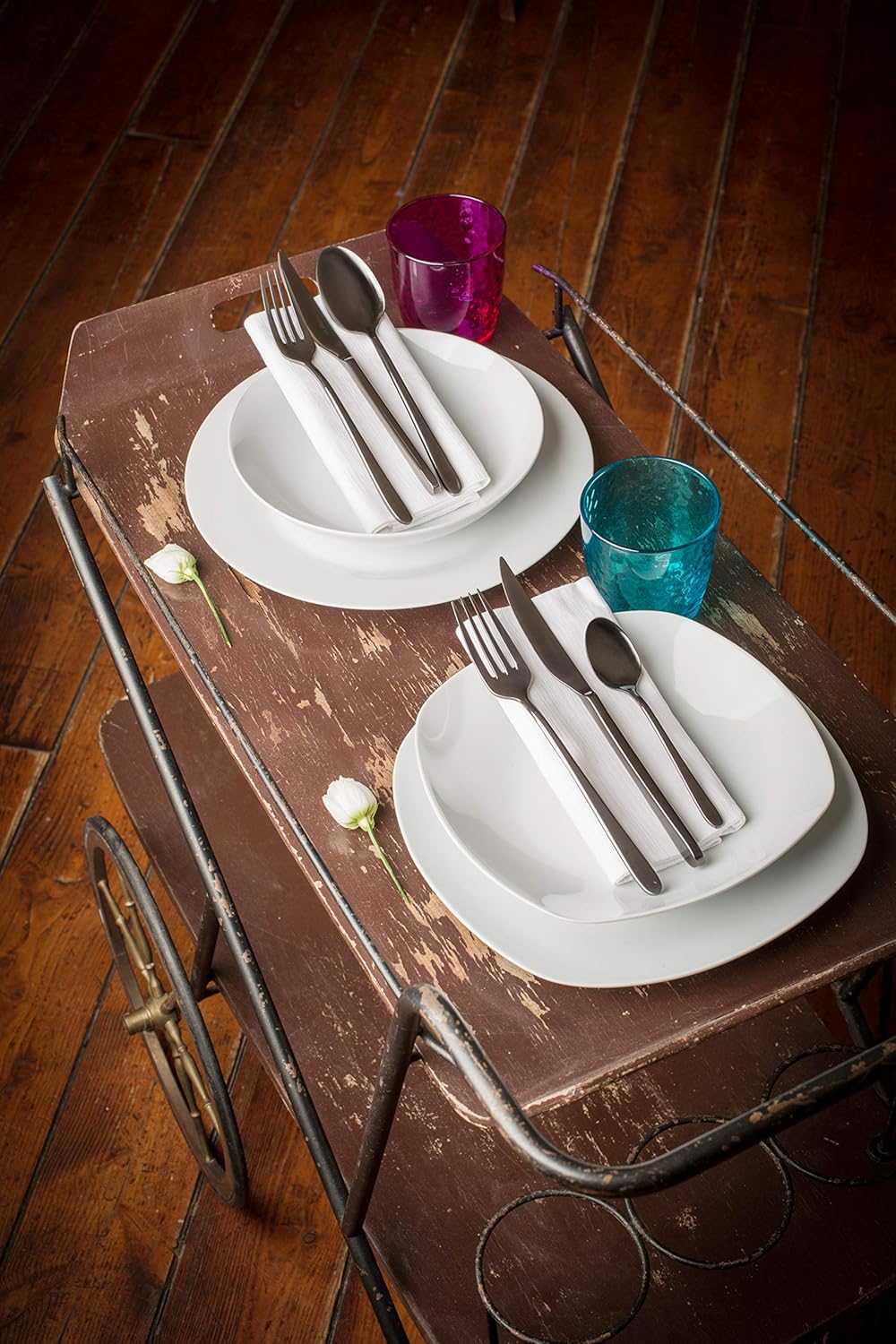 Barazzoni, Teller-Set, 18-teilig, 6 Sitzplätze, Schleife, Schleife
