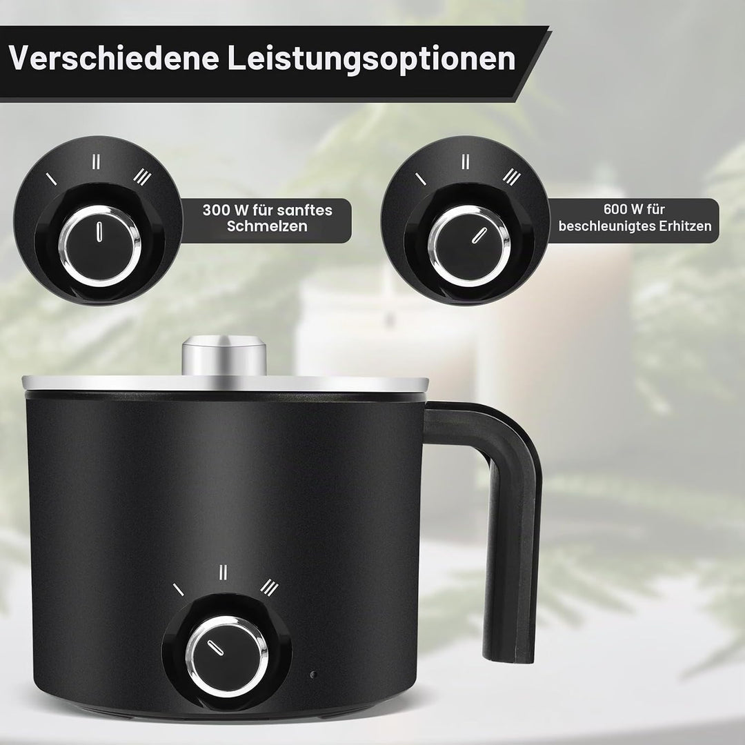 Elektrischer Wachsschmelzer 1,8L | Kerzen Selber Machen Set mit Zubehör | Wachsschmelzgerät für Soja