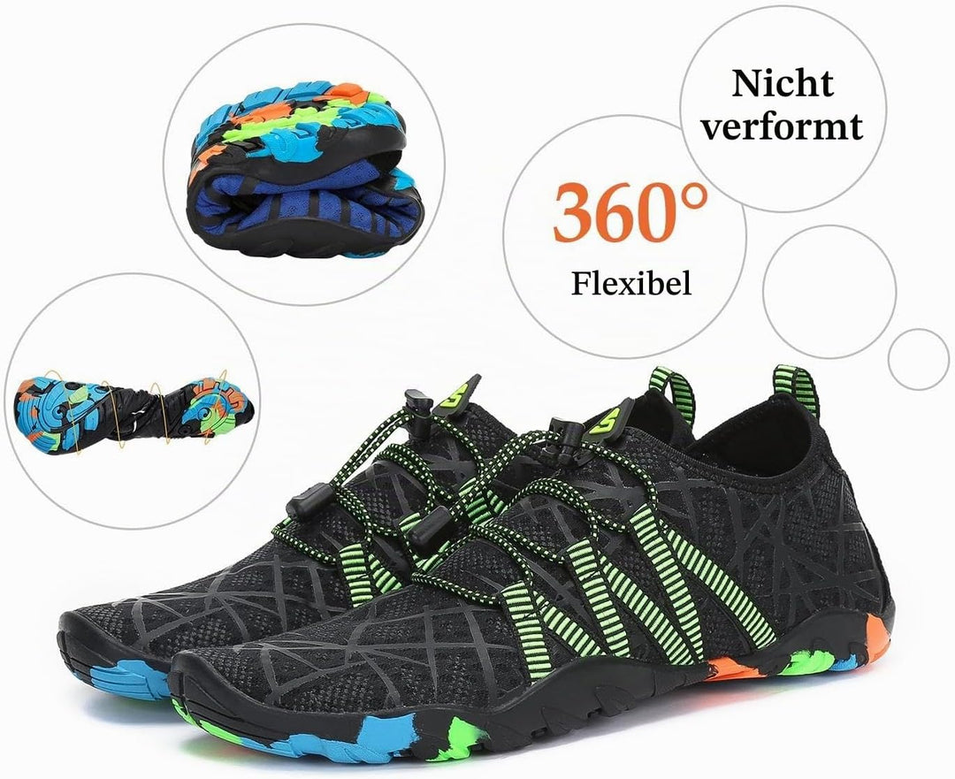SAGUARO Badeschuhe für Herren Damen - 7/9 Drainagelöcher Schnelltrocknende rutschfest, Gr 35-48 40 E