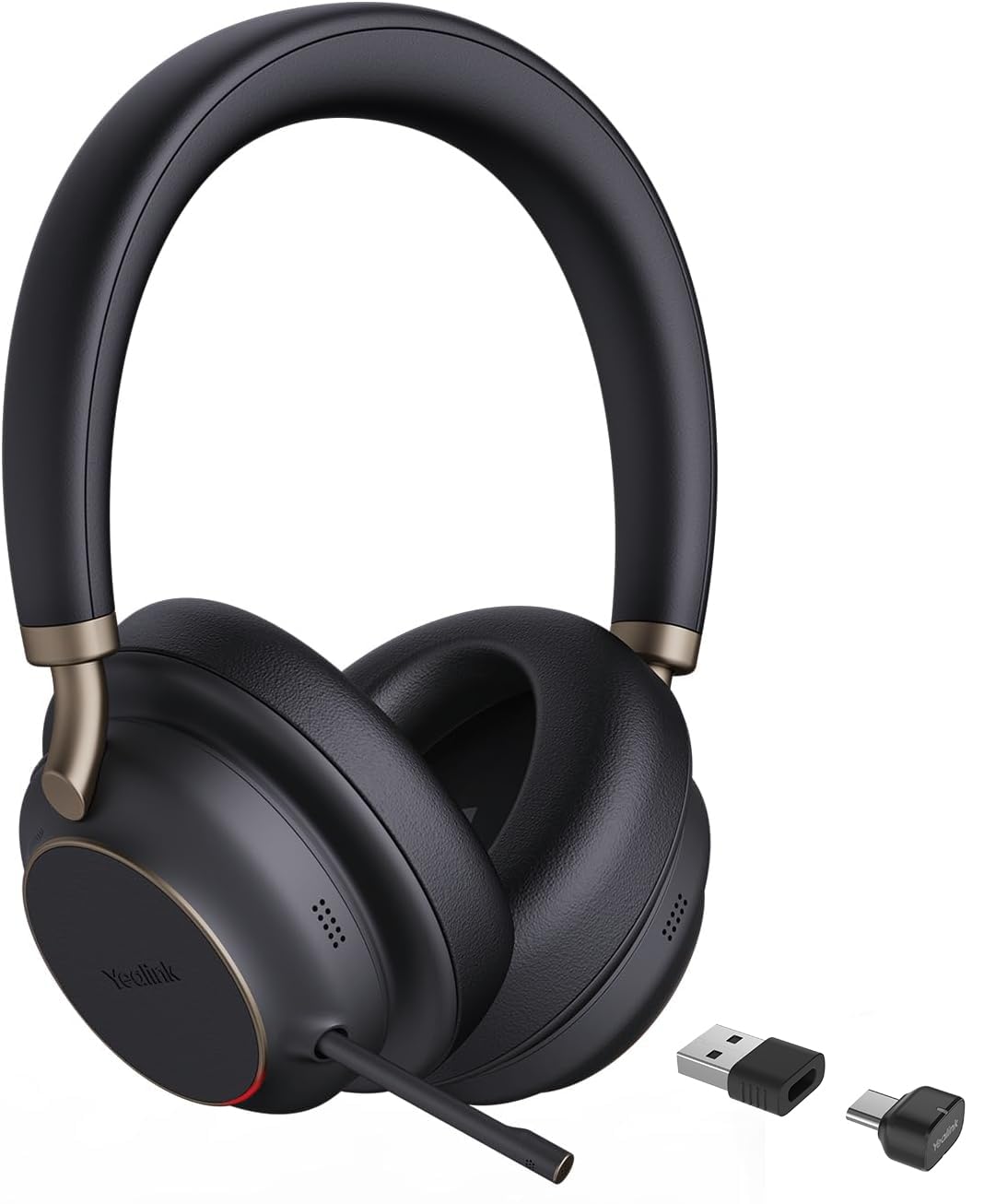 Yealink BH76 Plus Bluetooth Headset Noise Cancelling für Work, Headsets mit Mikrofon Bluetooth Einzi