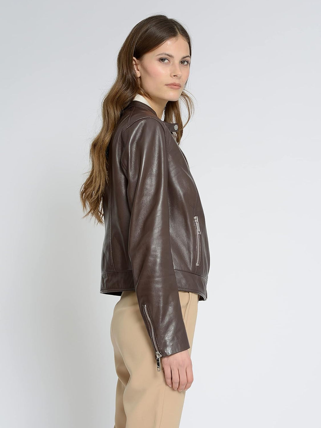 MAZE Damen Lederjacke Grenada XS dark brown, XS dark brown