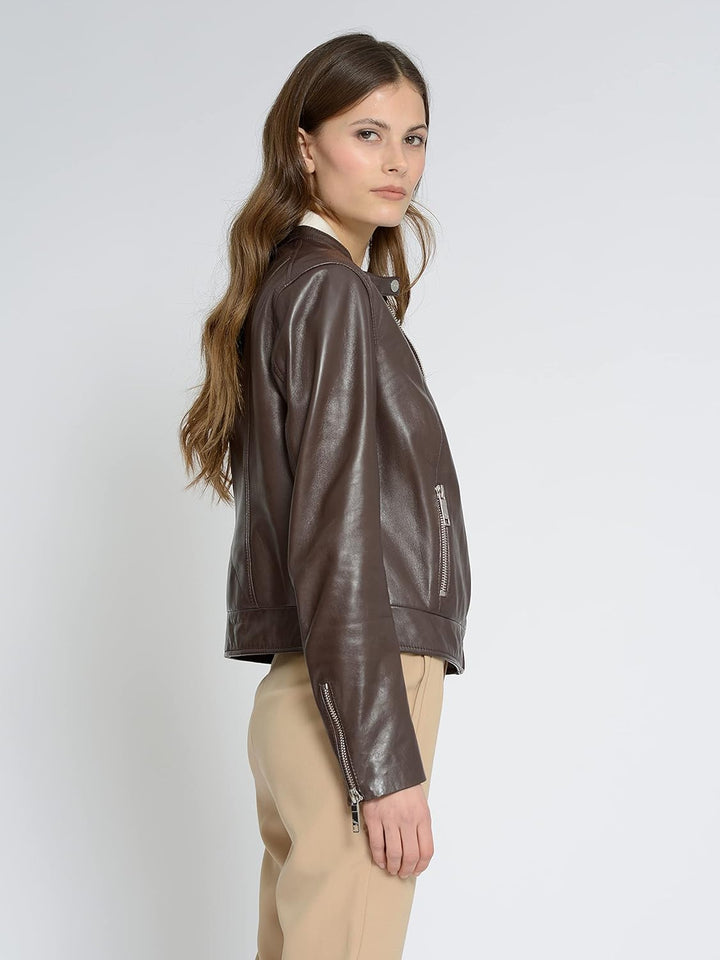 MAZE Damen Lederjacke Grenada XS dark brown, XS dark brown