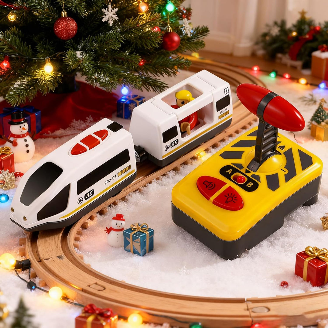 NUOBESTY RC Elektrozug Spielzeug Mini Fernbedienung Kinder Eisenbahn Spielzeug Knopf RC Fahrzeug Ler