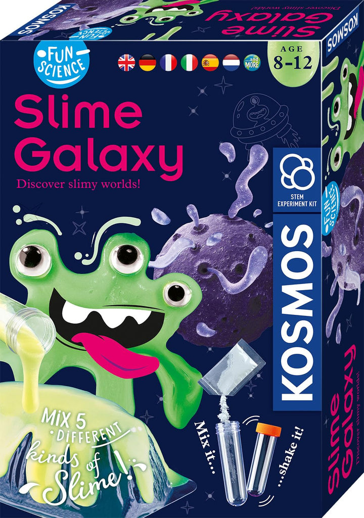 KOSMOS 617196 Fun Science - Schleim-Galaxie, Mixe fünf Verschiedene Schleim-Arten, Experimentierset