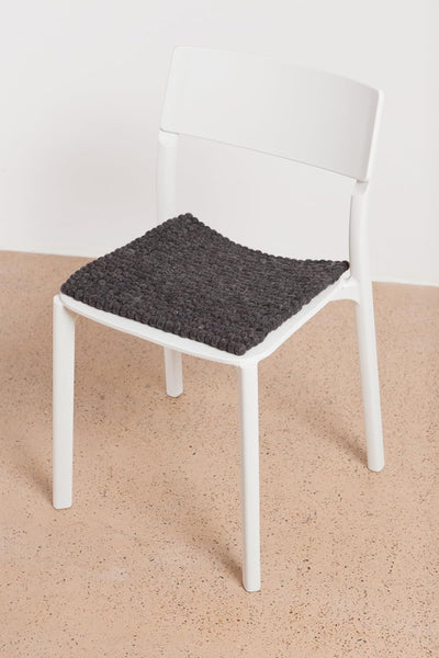 myfelt Filzkugel Sitzauflage Stuhlauflage - Hugo - 36x36 cm, anthrazit, Anthrazit
