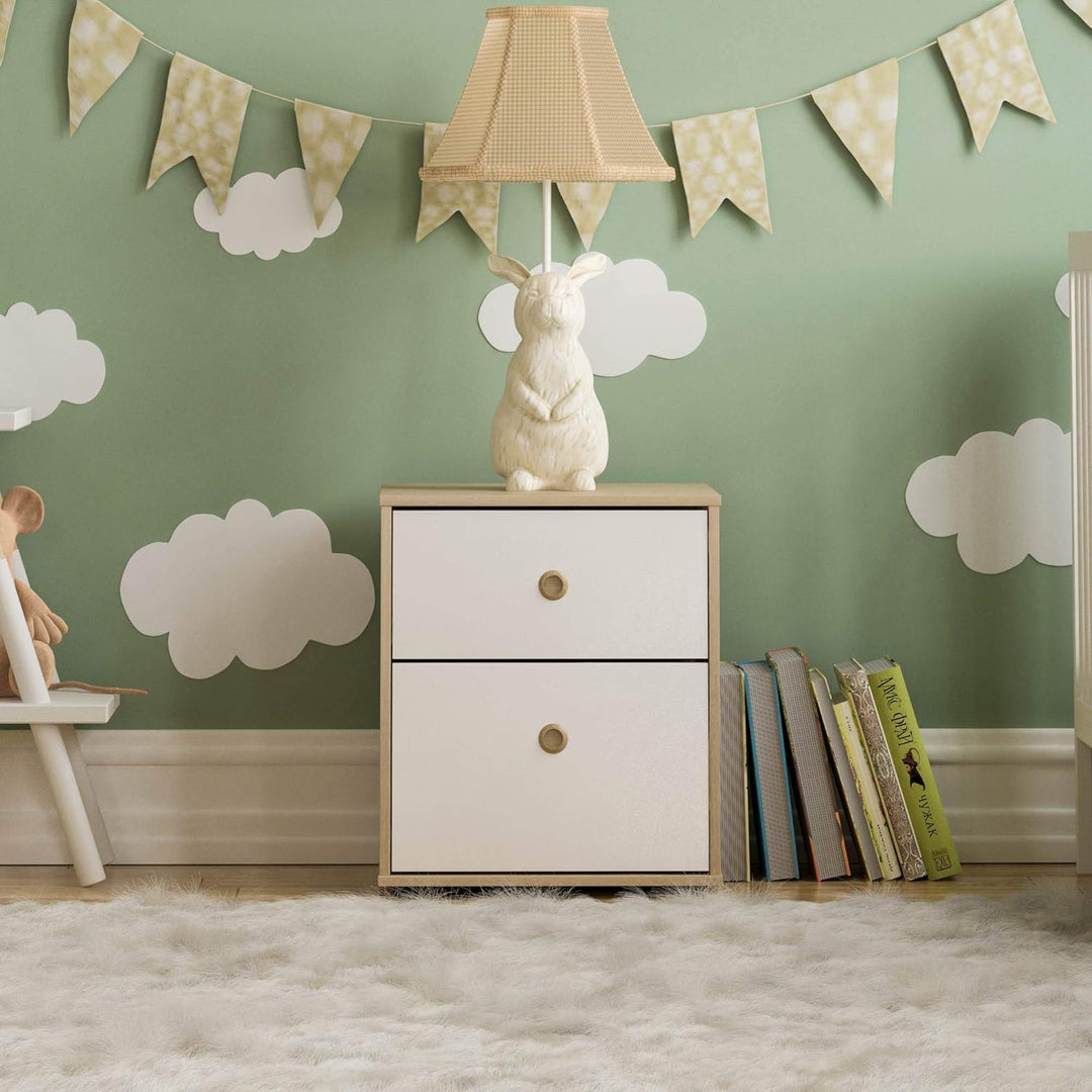 Junior Vida Kommoden & Sideboards, Spanplatte, Weiss & Eiche, Standard, Weiss & Eiche
