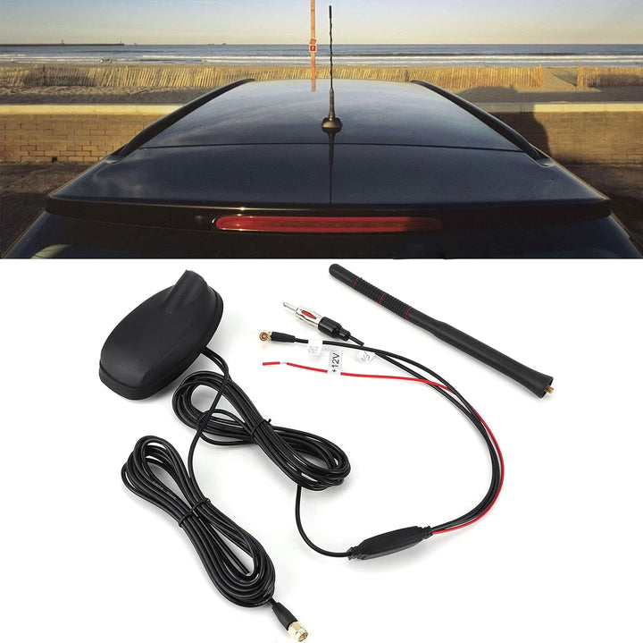 Auto-DAB+GPS+FM-Antenne, Aktiv, Verstärkt, Dachmontage, Wasserdicht, Staubdicht, Universalantenne, D