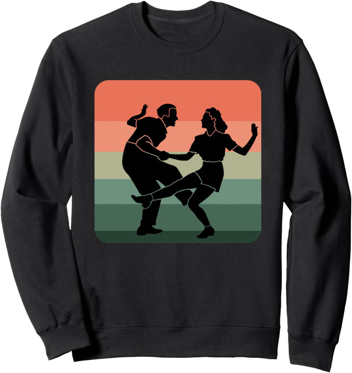 Boogie Woogie Tanzschaukel 60er Jahre Retro Tanzpaar Sweatshirt