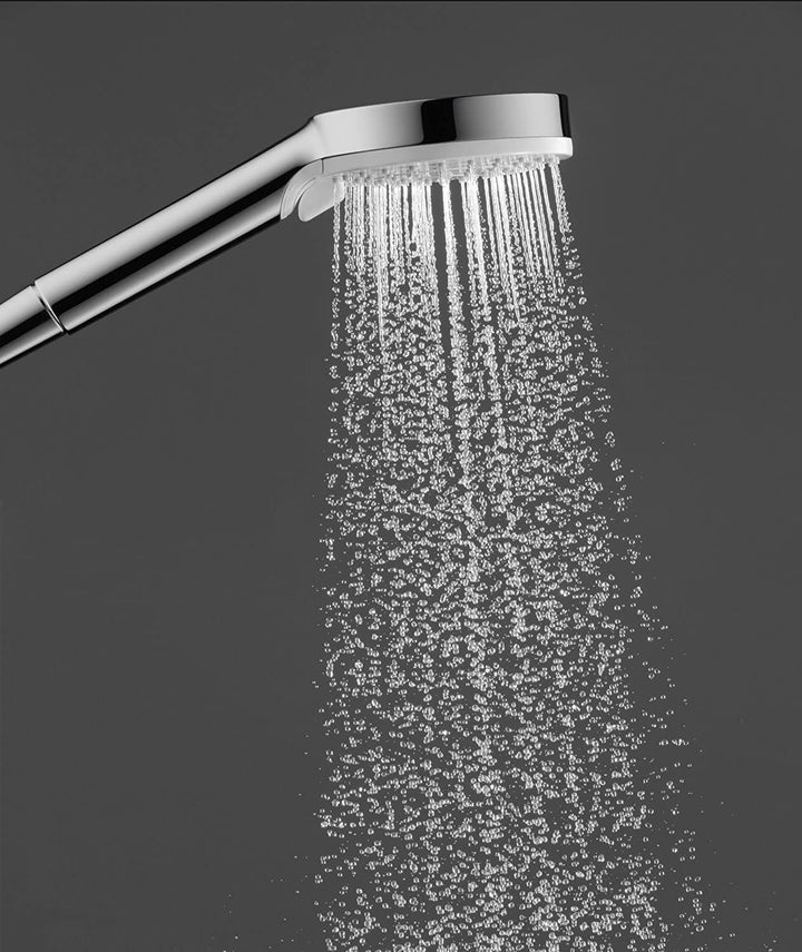 hansgrohe wassersparender Duschkopf Crometta, Sparduschkopf 6l/min, Duschbrause, Weiss/Chrom Weiss/C