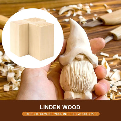 Rierousy Lindenholz zum Schnitzen, Holzblöcke zum Basteln, Schnitzholz Set, Balsaholz, Holzblock Mas