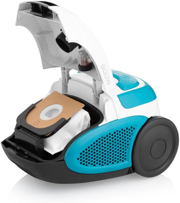Staubsauger mit Beutel VC068WB I 800 W I ECO-Motor I 2l Volumen I Weiss/Blau