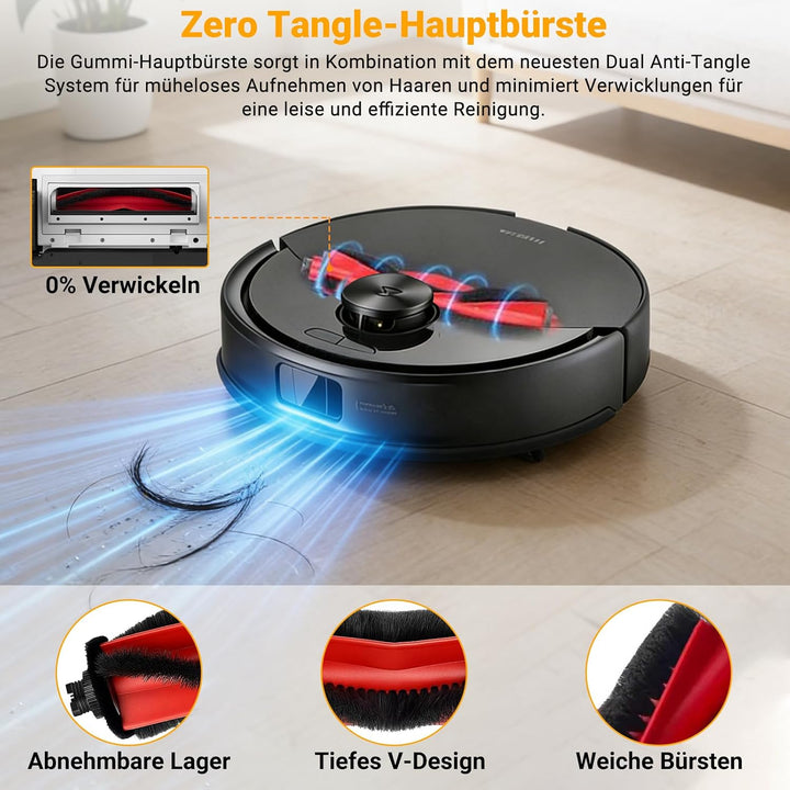 Pure Realm 30 Stück Zubehörset für Roborock Q7 M5+ / Q7 L5+ Staubsauger | 2 Hauptbürsten 6 Staubbeut