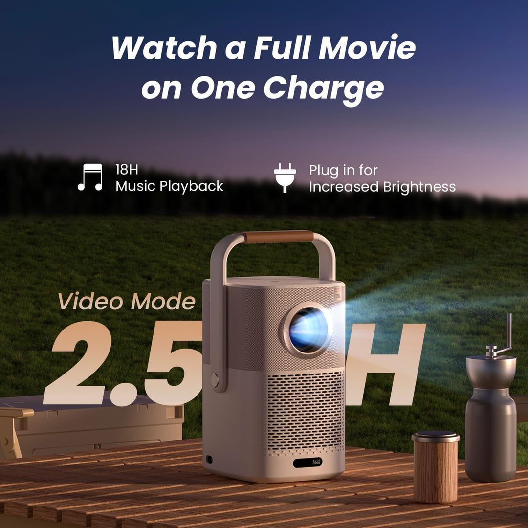 Yaber T2 Plus Outdoor Projektor mit WiFi 6 und Bluetooth, Native 1080P Smart Movie Tragbarer Projekt