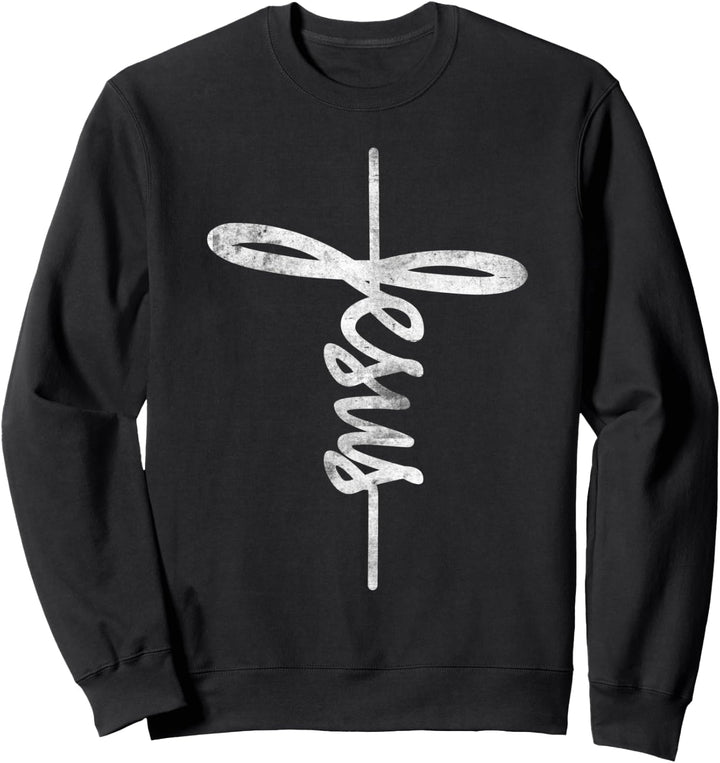 Jesus Kreuz Handschrift Christliche Frauen Sweatshirt