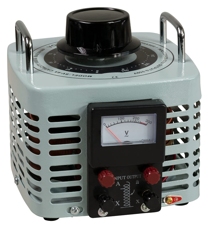 MC POWER - Ringkern-Stelltrafo | V-4000 | regalbares Trafo 0-250 Volt, 4A, 1.000 Watt, NICHT galvani