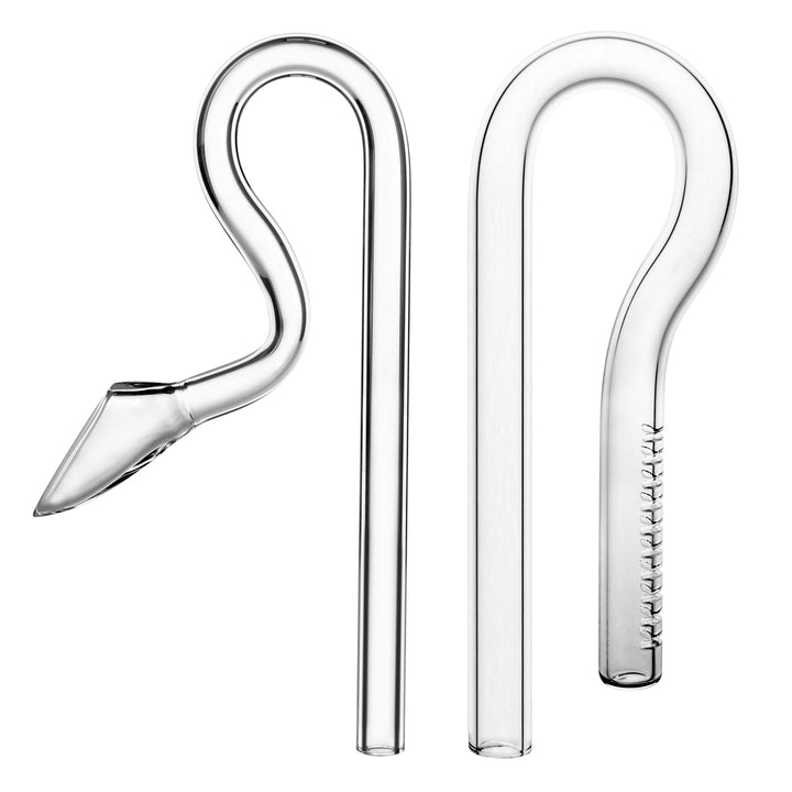 Glas Lily Pipe Mini Einlauf & Violet Auslauf - Nano Pflanzen Tank Aquascaping