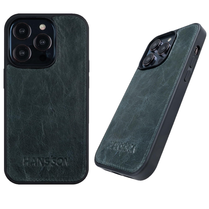 HANS/SON Hülle aus Echtleder | iPhone 12 / iPhone 12 Pro Ledercase | Stossfest | Dünn | Hochwertig |