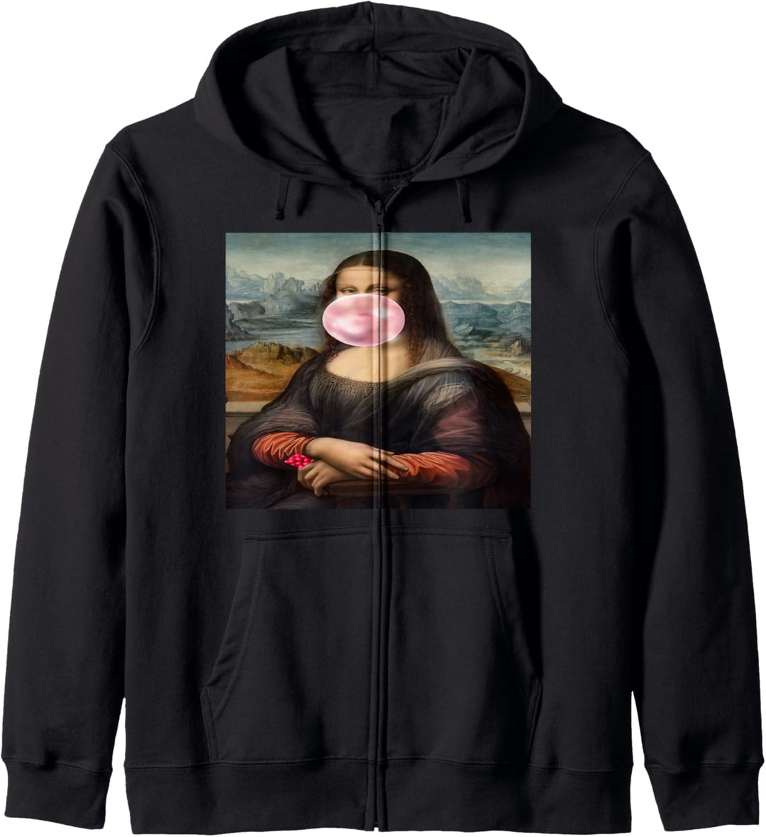 Mona Lisa Chewing Gum Leonardo da Vinci Gift Art Kapuzenjacke