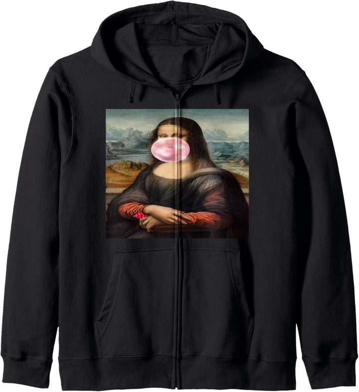 Mona Lisa Chewing Gum Leonardo da Vinci Gift Art Kapuzenjacke