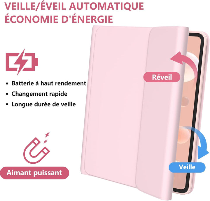 Tastatur Hülle für iPad Air 11"(M2) 2024/iPad Air 5 Gen 2022/iPad Air 4 Gen 2020 10.9&