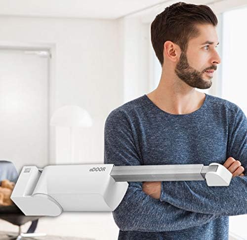 Elektronischer Funk-Türantrieb für Innentüren eDoor, mit Funk-Handsender, für Links-Anschlag Weiss