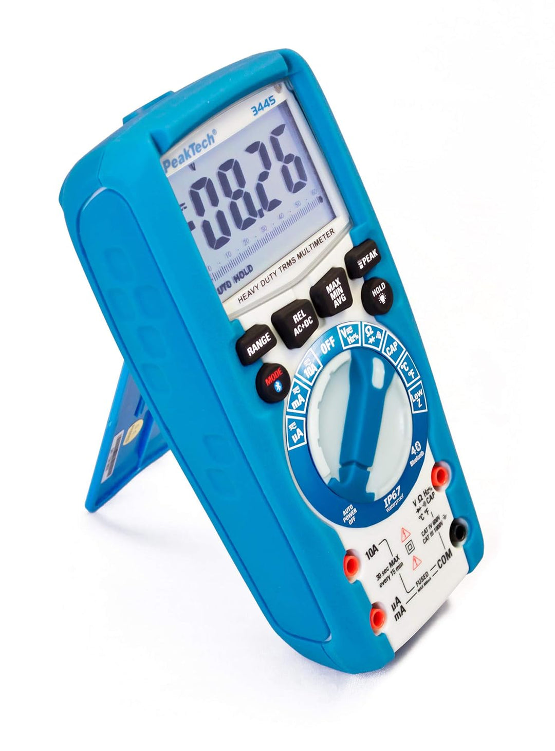 PeakTech 3445 - True RMS Digital Multimeter mit 4.0 Bluetooth & Stromzangenadapter 200 A AC für Digi