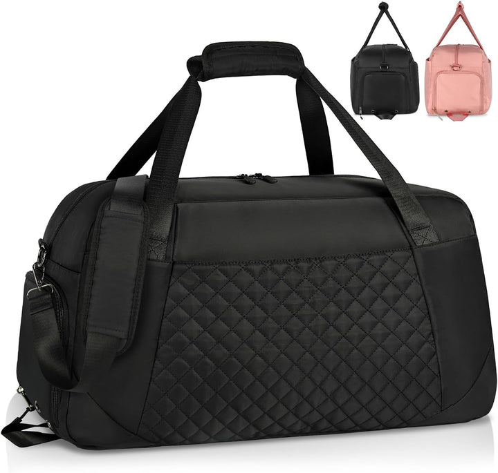 Lubardy Sporttasche Damen 40L Gross Reisetasche Damen Weekender Schwimmtasche Trainingstasche mit Sc