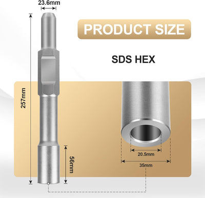 CPROSP SDS HEX Erdnageleintreiberzum Einstecken von Erdungsstäbe Innen Ø 20,5 mm x Aussen Ø 35mm x 2