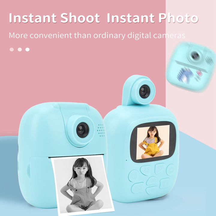 Sofortbildkamera für Kinder, Digitalkamera für Kinder, 1080P 44 MP Videokamera, Tragbarer Thermodruc