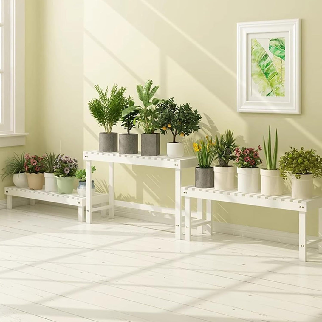 Blumenständer Aus Holz Mehrstöckiges Pflanzenregal Für Innen Balkon-Pflanzenständer Sukkulentenhalte