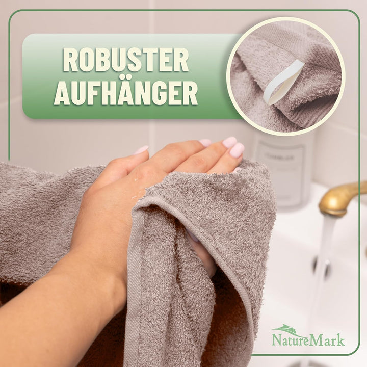 GREEN MARK Textilien 10 TLG. FROTTIER Handtuch-Set mit verschiedenen Grössen 4X Handtücher, 2X Dusch