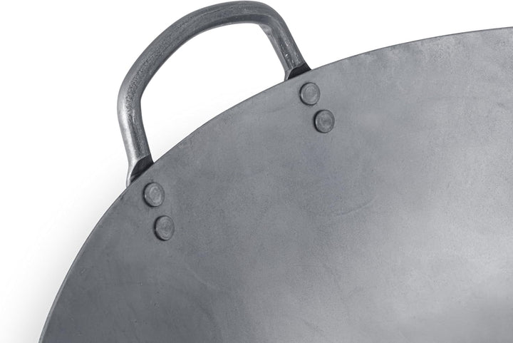 Craft Wok Extra Large 21-Zoll (53 cm) Schwere Kanton Stil Handgehämmerte Karbonstahl Wok (Runder Bod