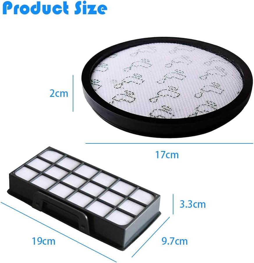 2 Sätze RO6921EA Filter, Ersatzfilter für Rowenta X-Trem Power Cyclonic/Silence Force Cyclonic Staub