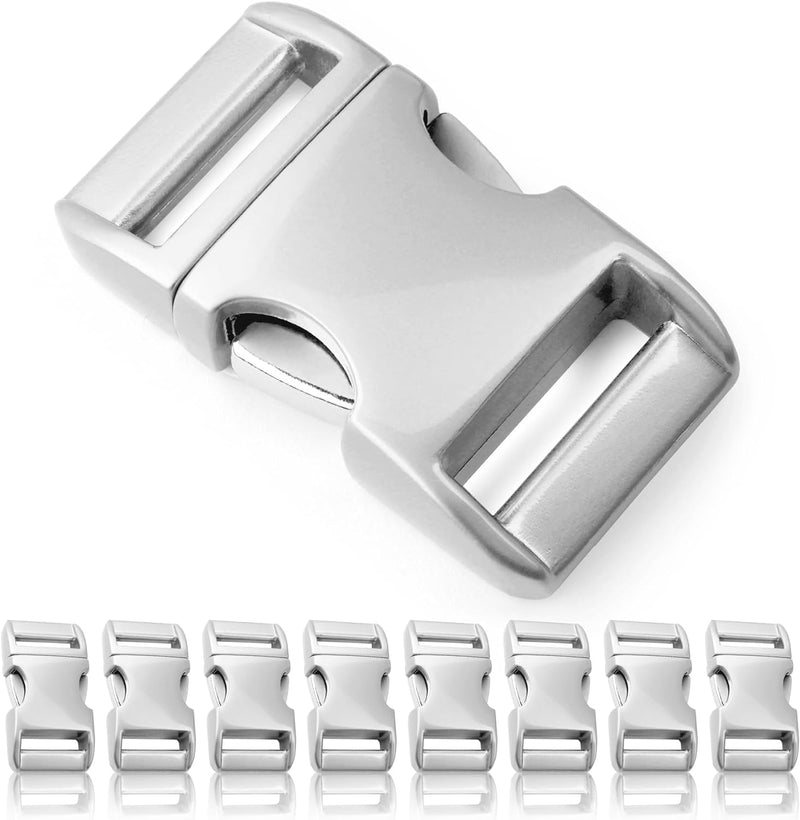 Metall-Klickverschluss Alumaxx, Set aus 8 Stück, 5/8" / Klippverschluss/Steckschliesser/Steckverschl