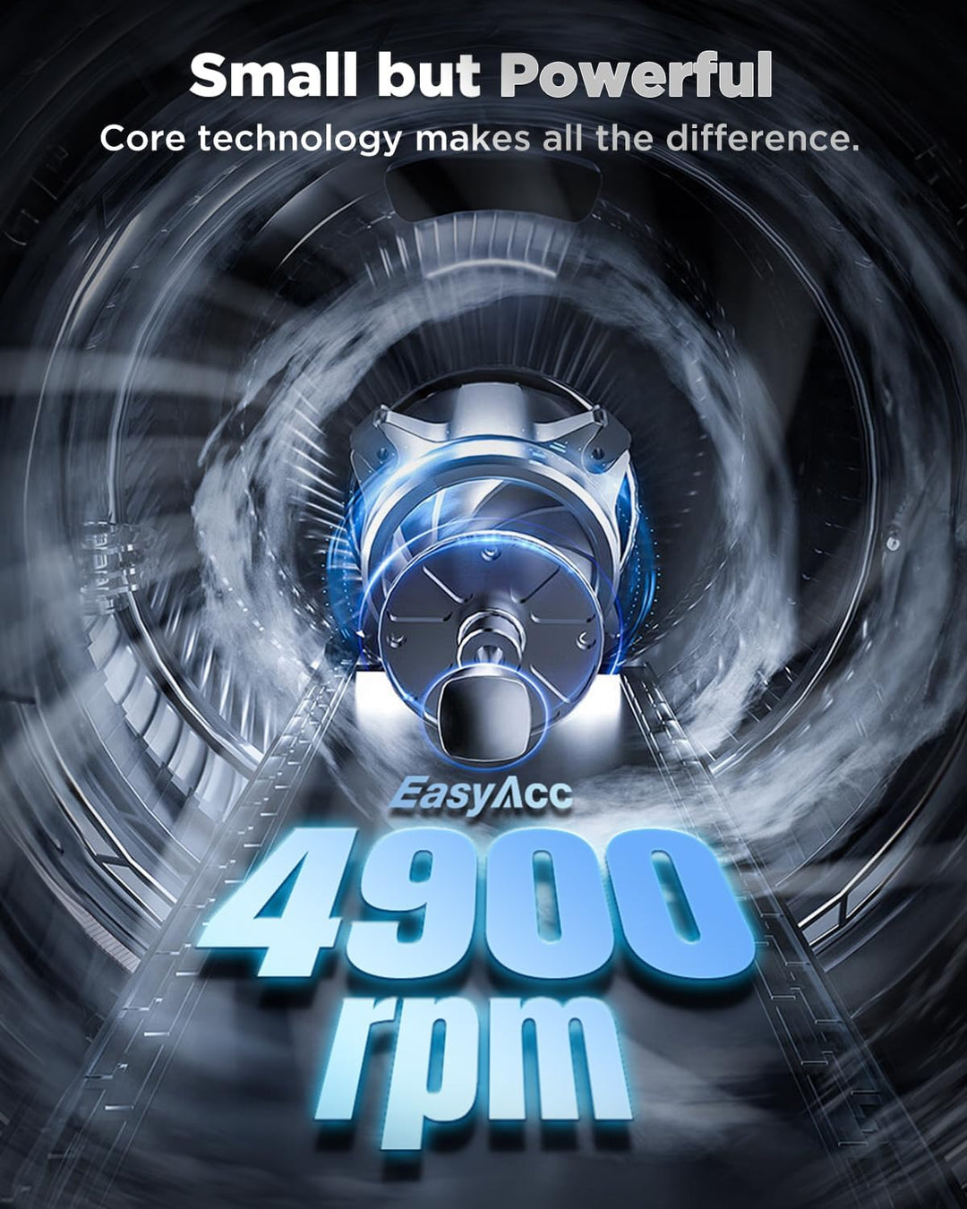 EasyAcc Handventilator,5000mAh Tragbarer Mini Ventilator mit 5 Geschwindigkeiten,15 Stunde Reichweit