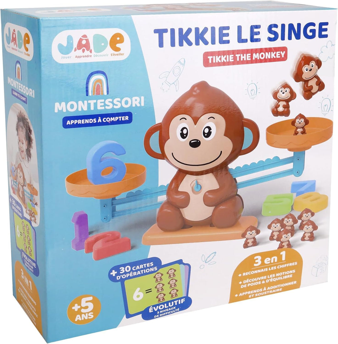 J.A.D.E - Tikkie die Balance der Mathematik - Montessori - 147520 - Lernspiel - Lernen - Zählen - Ad