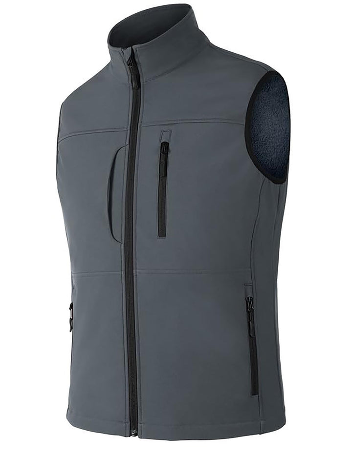 Zzkouine Leichte Softshell Weste für Herren, Bodywarmer Fleece Weste Full Zipp Softshellweste, Weste