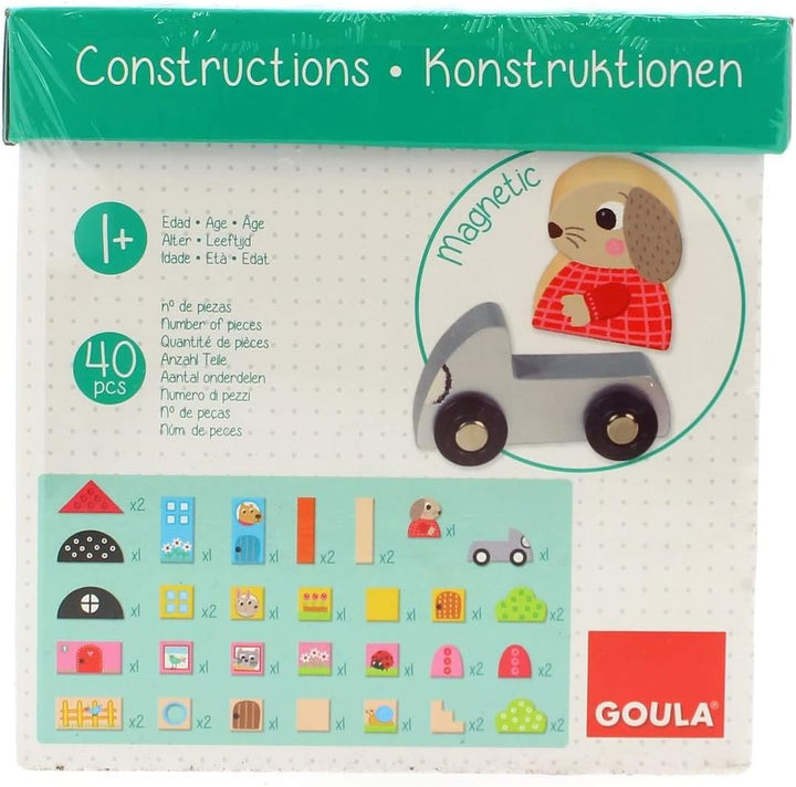 Jumbo D50201 Goula-Konstruktion, 40 Holzteile, Mehrfarbig