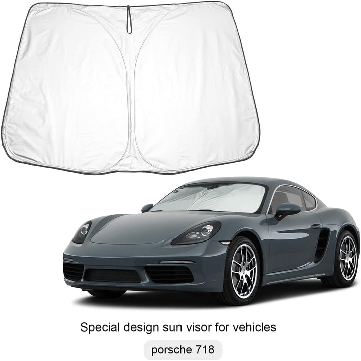 BIXUAN Sonnenschutz kompatibel mit Porsche 718 911 Cayman 2015-2022 Windschutzscheibe für das Auto F