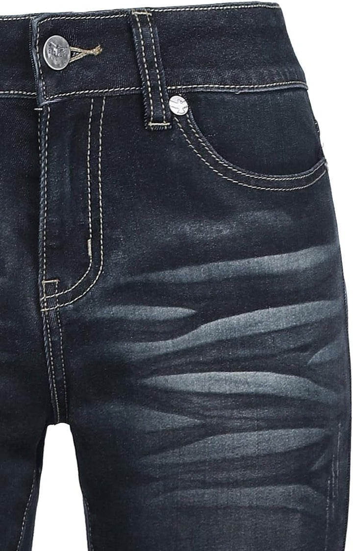 Black Premium by EMP Damen dunkelblaue Jeans mit Waschung und Schlag W29L30